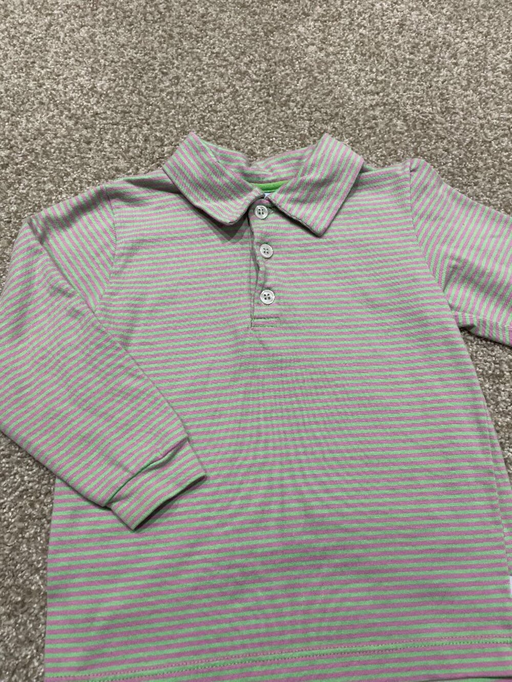 Bella Bliss Boy's Long Sleeve Striped Collared Shirt
